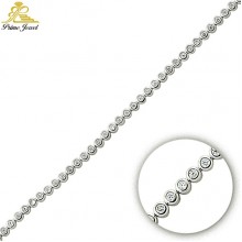 Gümüş Zirkon Taşlı Bilezik / Bileklik